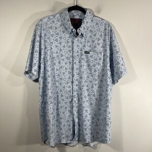 Dixxon Flannel Tainted Love Geometric Short Sleeve Button Up Shirt Men's Large